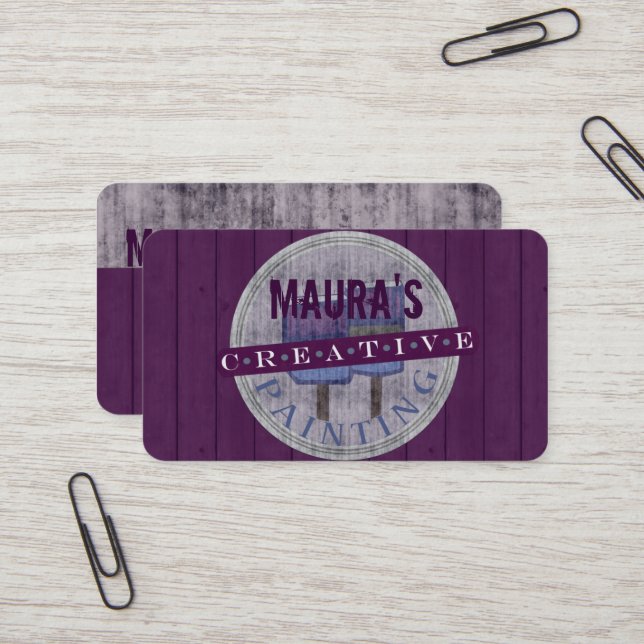 Tarjeta de visita profesional del pintor (Anverso/Reverso In Situ)