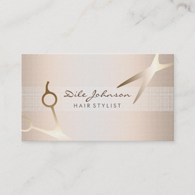Tarjeta De Visita Profesional del salón del purpurina del oro del (Anverso)