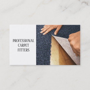 Tarjeta De Visita Profesional del Servicio de Fitter de Alfombras