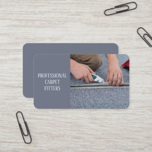Tarjeta De Visita Profesional del Servicio de Fitter de Alfombras