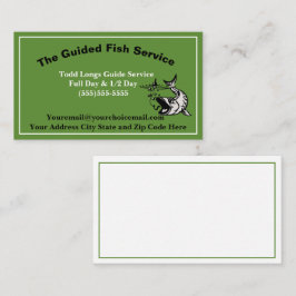 Tarjeta De Visita Profesional del Servicio de Guía de Pesca