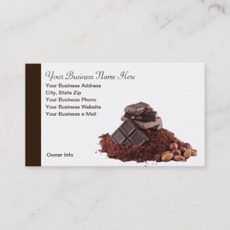 Tarjeta de visita profesional del tema delicioso