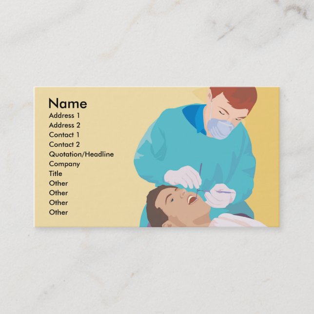 Tarjeta de visita profesional dental (Anverso)