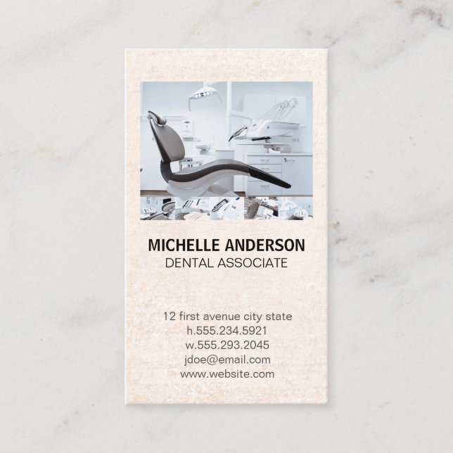 Tarjeta De Visita Profesional dental | Oficina de dentistas (Anverso)