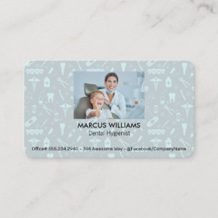 Tarjeta De Visita Profesional Dental   Patrón de Atención Médica