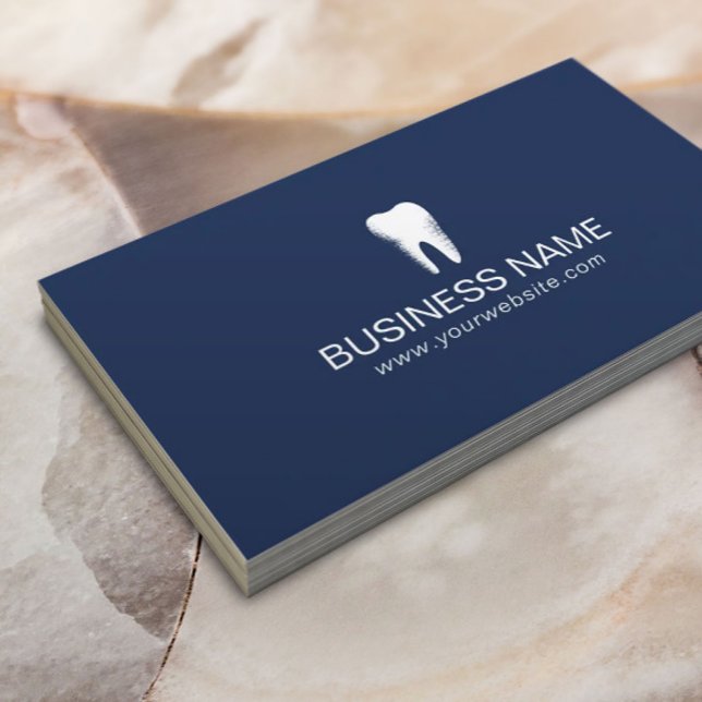 Tarjeta De Visita Profesional Dentista de la Marina Moderna de Cuida (Subido por el creador)