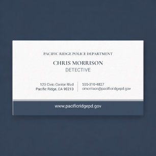 Tarjeta De Visita Profesional detective de policía