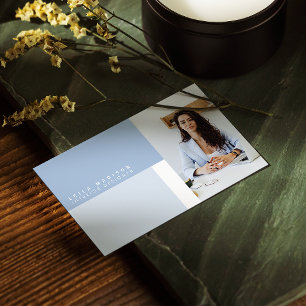 Tarjeta De Visita Profesional Dusty Blue moderno