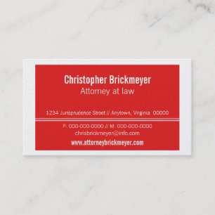 Tarjeta de visita profesional ejecutiva, roja