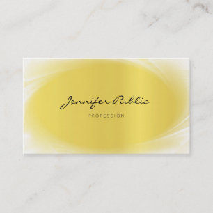Tarjeta De Visita Profesional elegante caligrafía trendy Gold Luxe