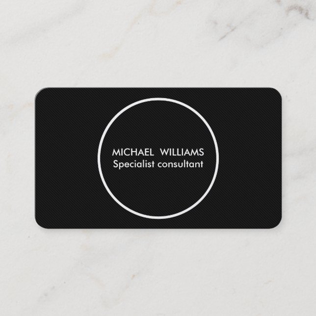Tarjeta De Visita Profesional elegante círculo dorado simple mínimo (Anverso)