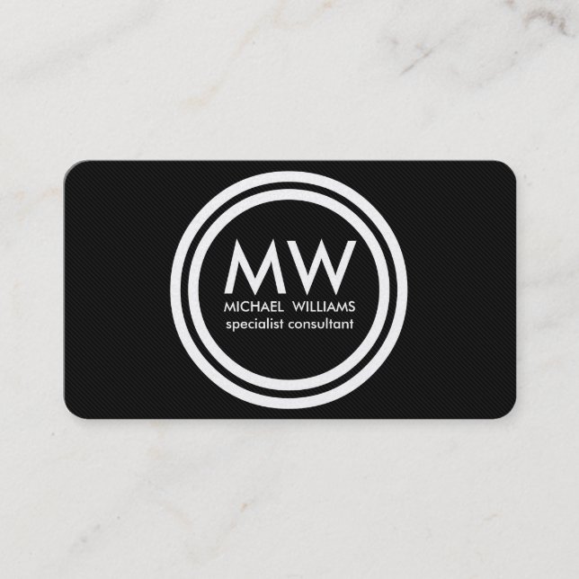 Tarjeta De Visita Profesional elegante círculo dorado simple mínimo (Anverso)