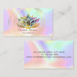 Tarjeta De Visita Profesional elegante,Círculos dorados Lotus Opal