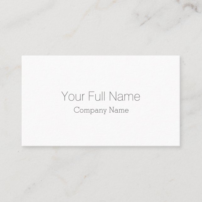 TARJETA DE VISITA PROFESIONAL ELEGANTE CLASICO BLANCO SIMPLE LINO (Anverso)