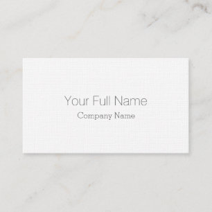 TARJETA DE VISITA PROFESIONAL ELEGANTE CLASICO BLANCO SIMPLE LINO