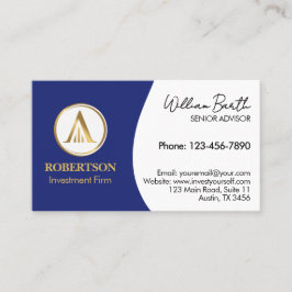 Tarjeta de visita profesional elegante con logotip