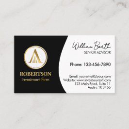 Tarjeta de visita profesional elegante con logotip