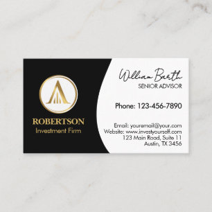 Tarjeta de visita profesional elegante con logotip
