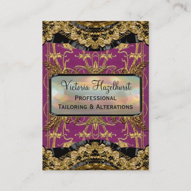 Tarjeta De Visita Profesional elegante de Bradfordshire Lola (Anverso)