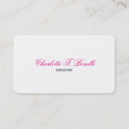 Tarjeta De Visita Profesional elegante de escritura a mano femenino 