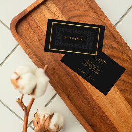 Tarjeta De Visita Profesional elegante de impresión de animales oscu