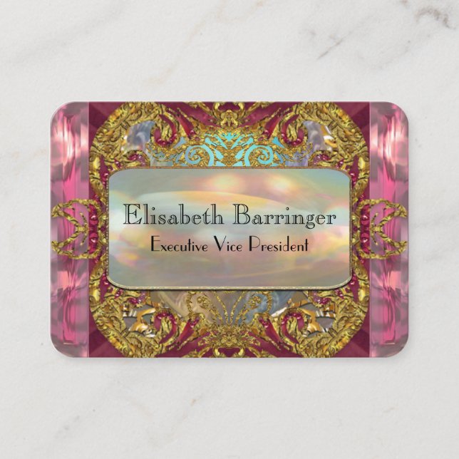 Tarjeta De Visita Profesional elegante de la dicha 3,5 de Barringer (Anverso)