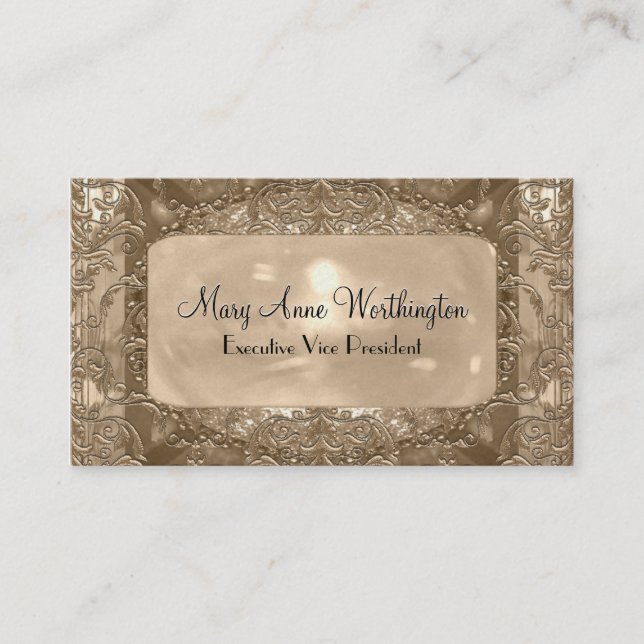 Tarjeta De Visita Profesional elegante de la perla de Janyet (Anverso)