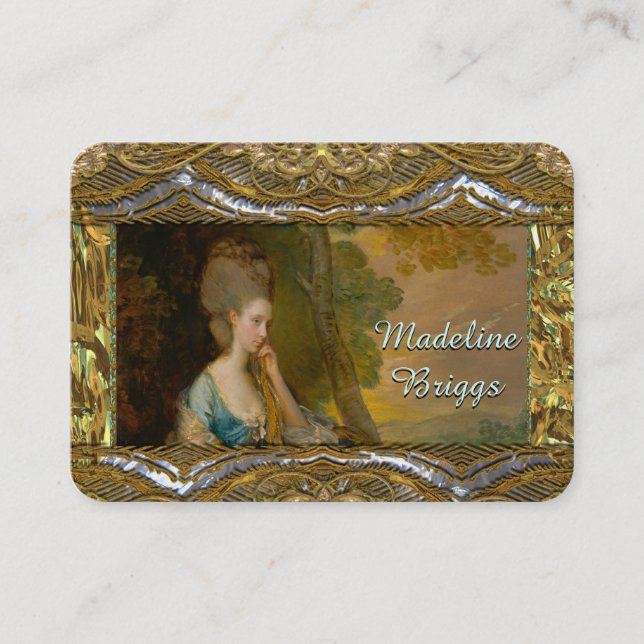 Tarjeta De Visita Profesional elegante de la perla que espera (Anverso)