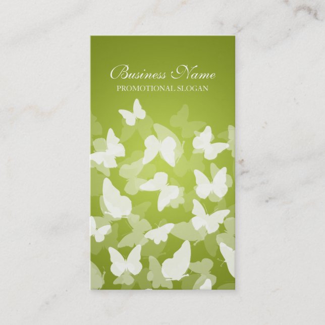 Tarjeta De Visita Profesional elegante de la verde lima de las (Anverso)