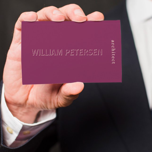 Tarjeta De Visita Profesional elegante de lujo con crema burdeos mat (Subido por el creador)