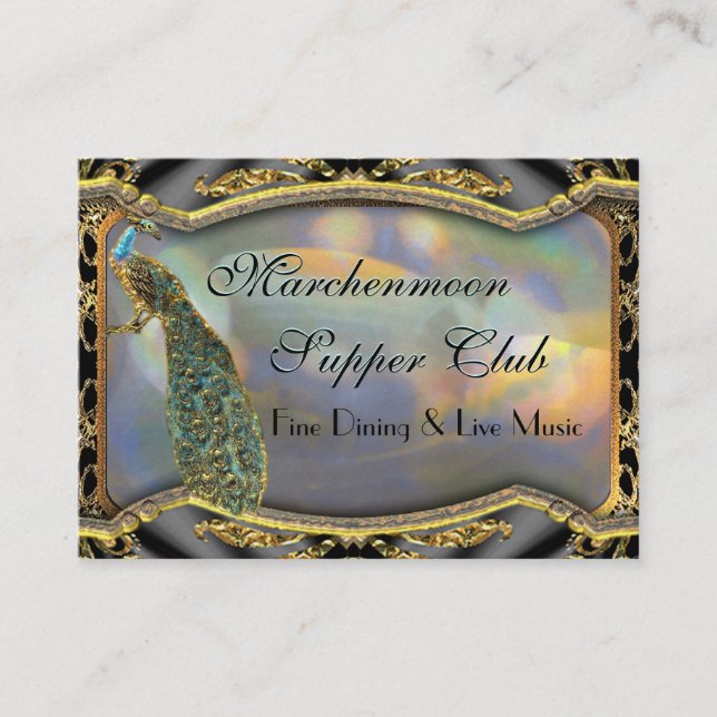 Tarjeta De Visita Profesional elegante de Marchenmoon (Anverso)
