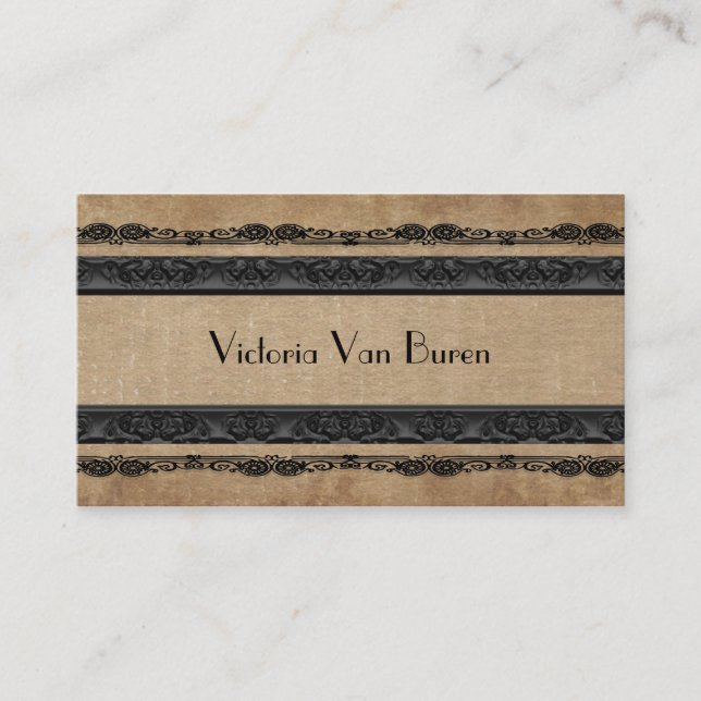 Tarjeta De Visita Profesional elegante de Peabodee (Anverso)