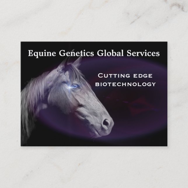 Tarjeta De Visita Profesional elegante del caballo 3,5" x 2,5" (Anverso)