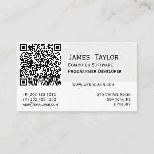 Tarjeta De Visita Profesional elegante del informático del código
