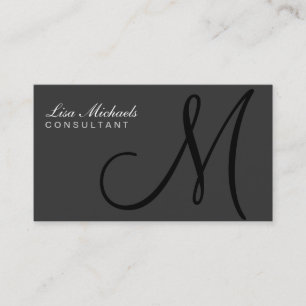 Tarjeta De Visita Profesional elegante del monograma del decorador