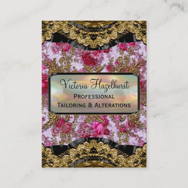 Tarjeta De Visita Profesional elegante del pétalo de Bradfordshire (Anverso)