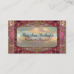 Tarjeta De Visita Profesional elegante del pétalo II de Delancey