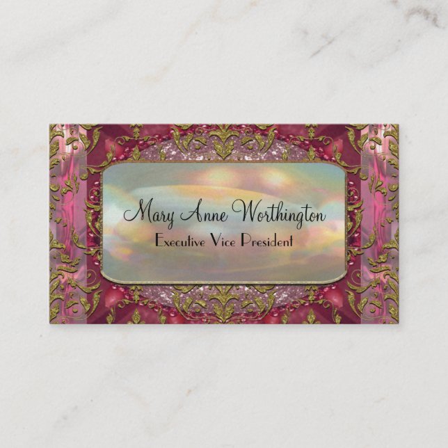 Tarjeta De Visita Profesional elegante del pétalo II de Delancey (Anverso)