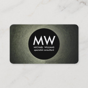 Tarjeta De Visita Profesional elegante metal círculo negro esfera