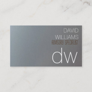 TARJETA DE VISITA PROFESIONAL ELEGANTE METAL GRIS ABOGADO DORADO