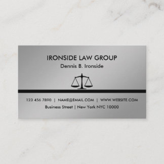 Tarjeta De Visita Profesional elegante moderno de lujo abogado negro