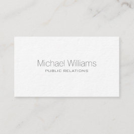 TARJETA DE VISITA PROFESIONAL ELEGANTE MODERNO MINIMALISTA BLANCO