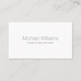 TARJETA DE VISITA PROFESIONAL ELEGANTE MODERNO MINIMALISTA BLANCO