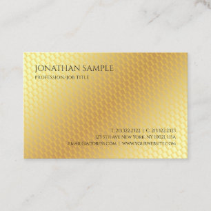 Tarjeta De Visita Profesional elegante plantilla Gold Aspecto modern