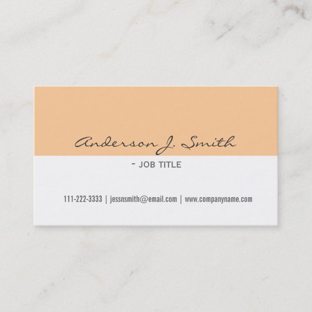 Tarjeta De Visita profesional elegante, sencillo, sencillo, blanco y (Anverso)