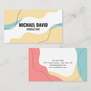 Tarjeta de visita profesional elegante y colorida 