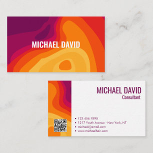 Tarjeta de visita profesional elegante y colorida