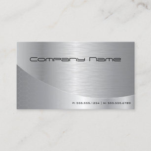 Tarjeta De Visita Profesional elegante y moderno Brushand Silver Bus