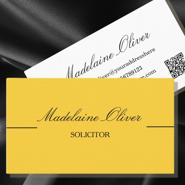 Tarjeta De Visita Profesional elegante y moderno de solicitor de cód (Subido por el creador)
