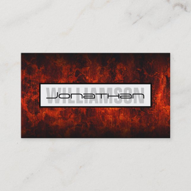 Tarjeta de visita profesional en negro y rojo (Anverso)